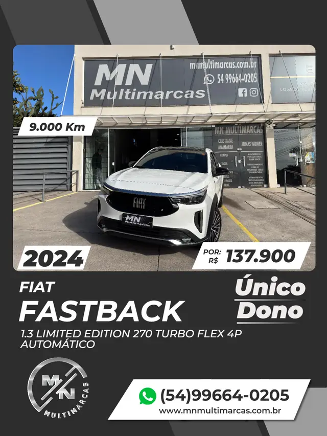 Carro Fiat Fastback 2024 Limited Edition Powered by Abarth