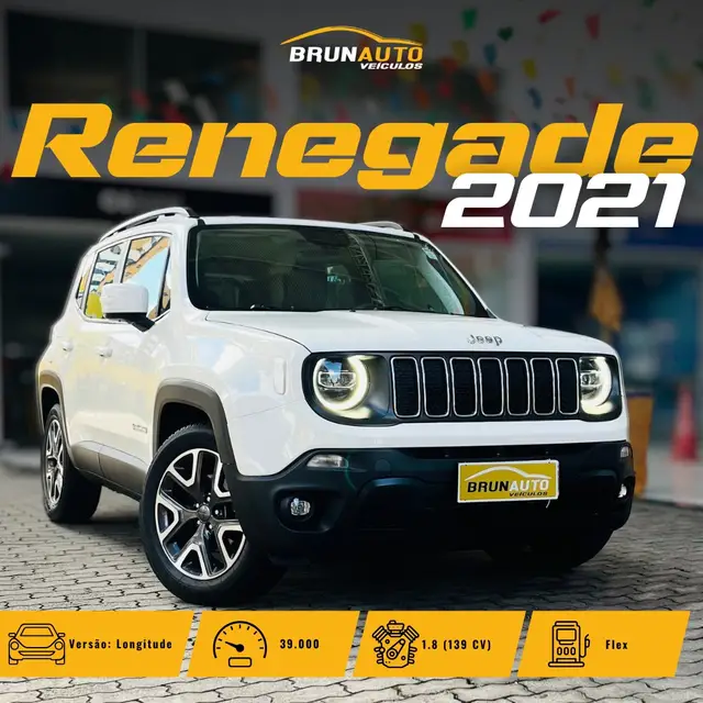 Carro Jeep Renegade 2021 Longitude 1.8 4x2 (Aut) (Flex)