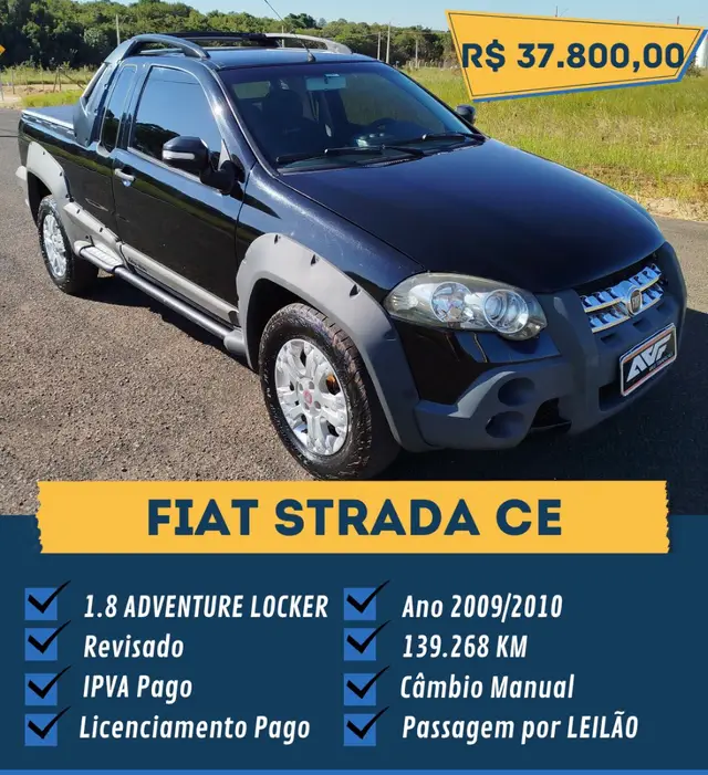 Carro Fiat Strada 2010 Adventure Locker 1.8 8V (Flex) (Cabine Estendida)