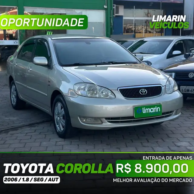Carro Toyota Corolla 2006 Sedan SEG 1.8 16V (nova série) (aut)