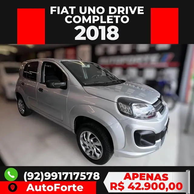 Carro Fiat Uno 2018 Drive 1.0 Firefly (Flex)