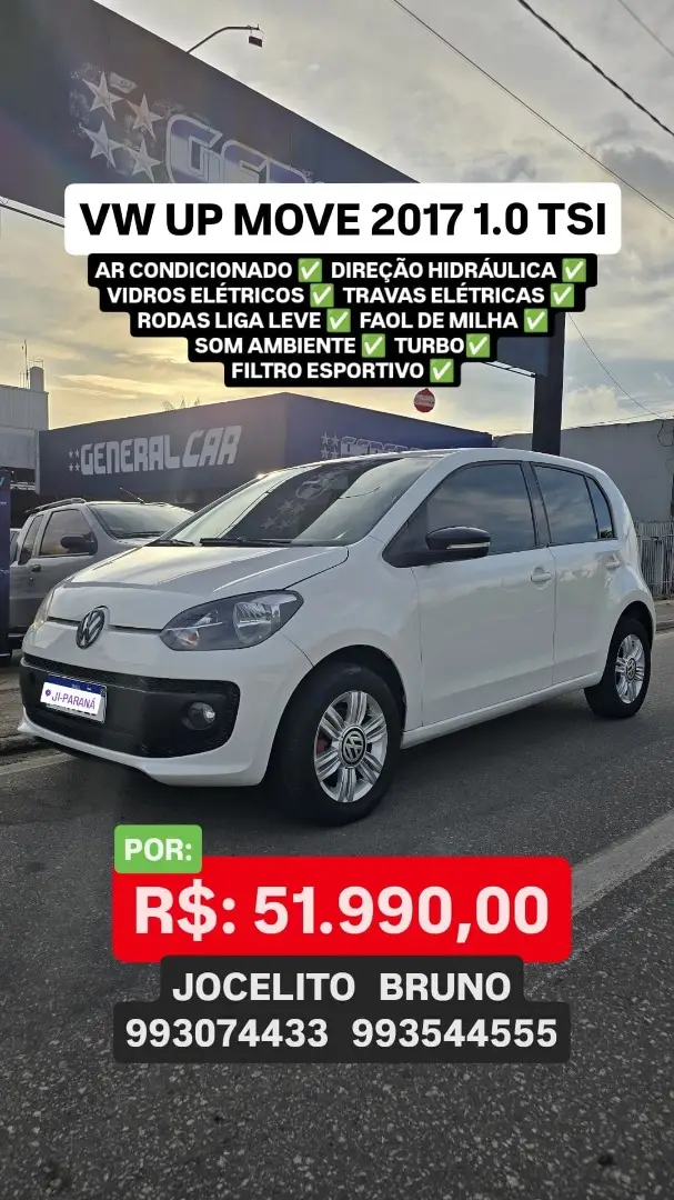 Carro Volkswagen Up! 2017 1.0 12v TSI E-Flex Move