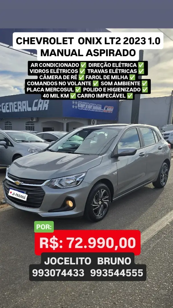 Carro Chevrolet Onix 2024 LT 1.0 Turbo