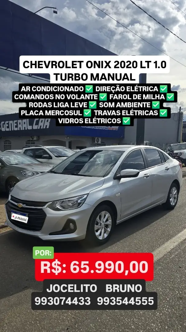 Carro Chevrolet Onix Plus 2020 1.0 LT Turbo (Flex)