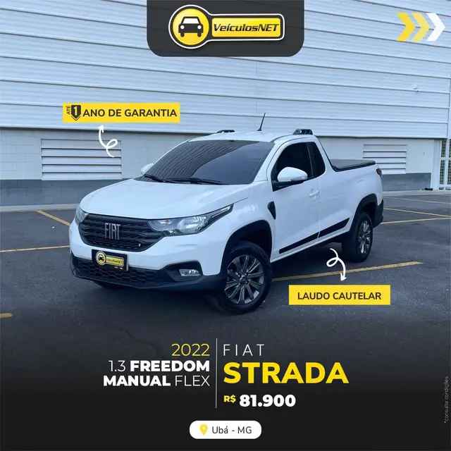 Carro Fiat Strada 2022 Freedom 1.3 CD (Flex)