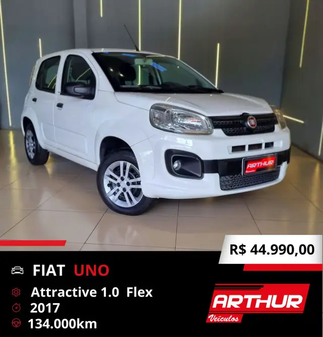 Carro Fiat Uno 2017 Attractive 1.0 (Flex) 4p