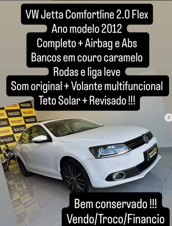 Carro Volkswagen Jetta 2012 2.0 Comfortline Tiptronic (Flex)