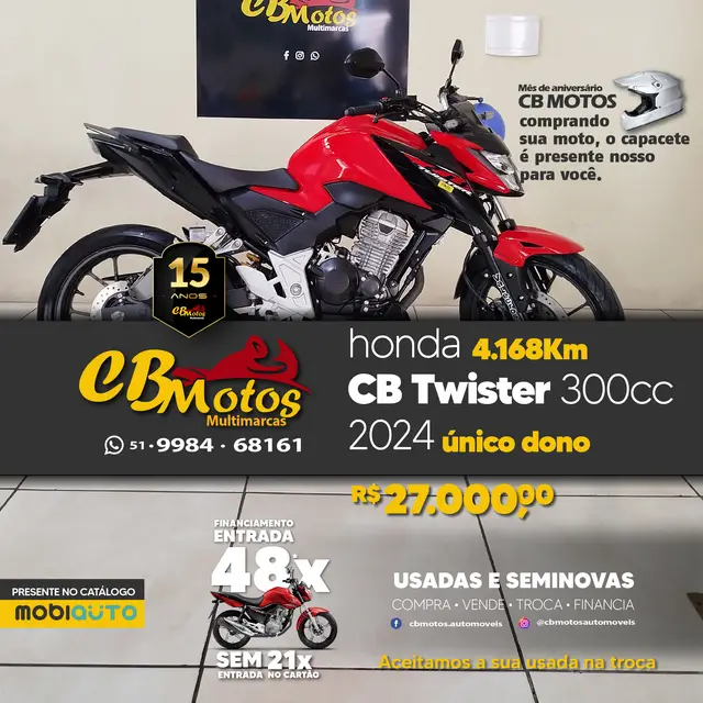 Moto Honda CB 300F Twister 2024 (CBS)