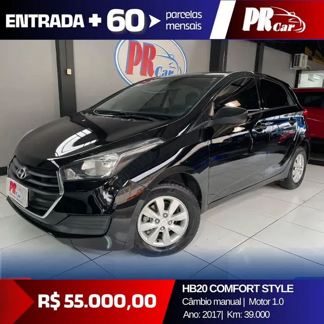 Carro Hyundai HB20 2017 1.0 Comfort Style (Flex)