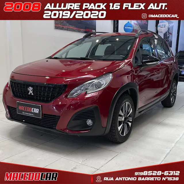 Carro Peugeot 2008 2020 1.6 Allure Pack (Aut)