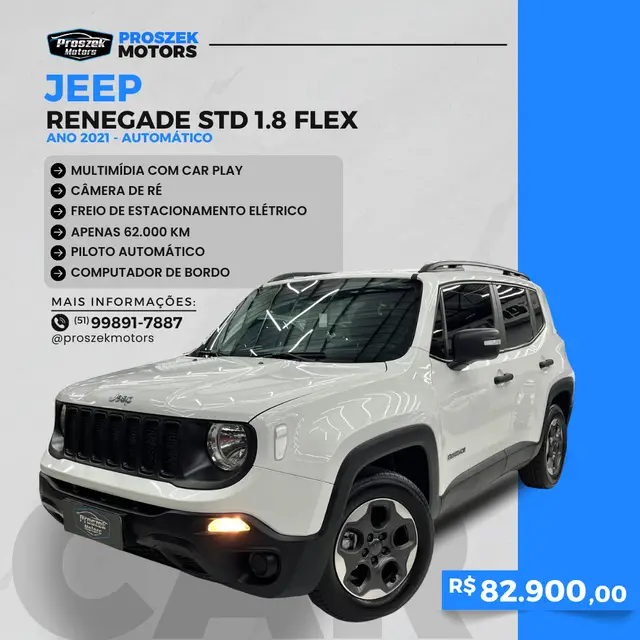 Carro Jeep Renegade 2021 1.8 4x2 (Aut) (Flex)