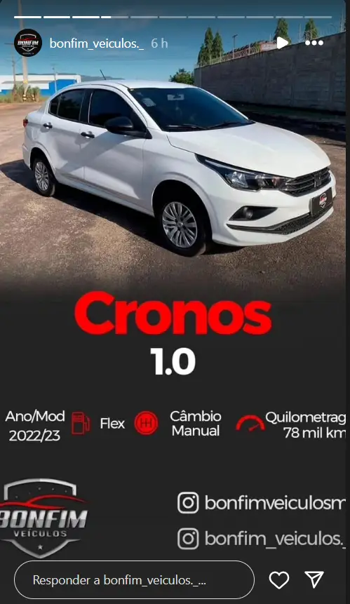 Carro Fiat Cronos 2023 1.0 (Flex) MT