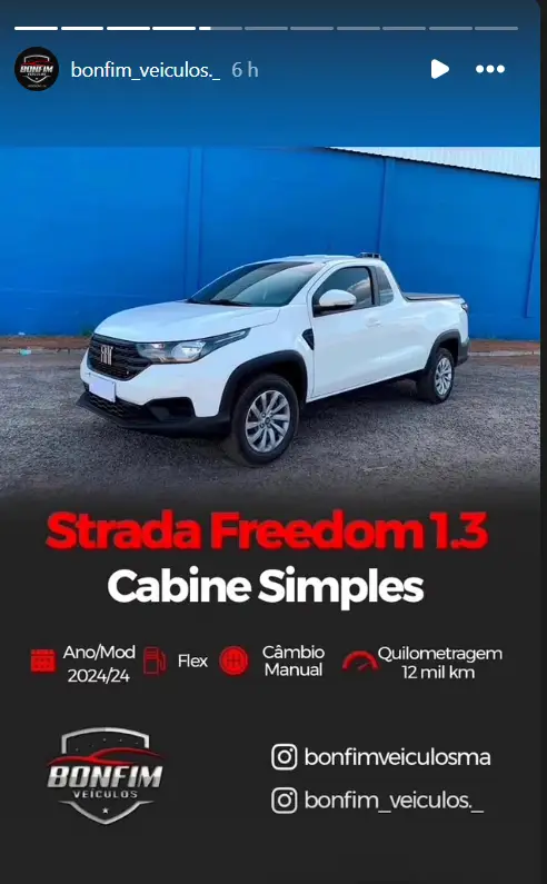 Carro Fiat Strada 2024 Endurance 1.3 Flex 8V CS