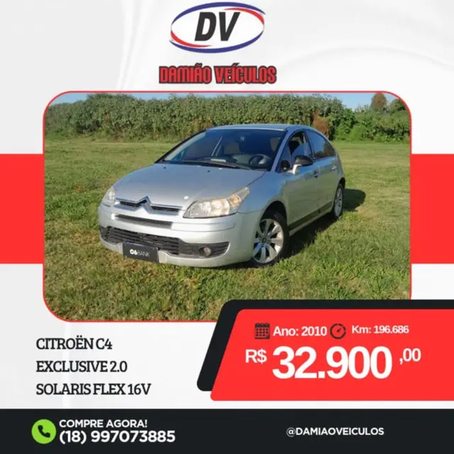 Carro Citroën C4 2010 Exclusive 2.0 (flex)