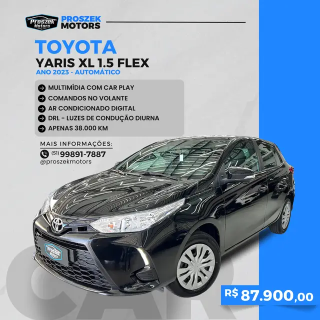 Carro Toyota Yaris 2023 XL 1.5 (Flex) (Aut)