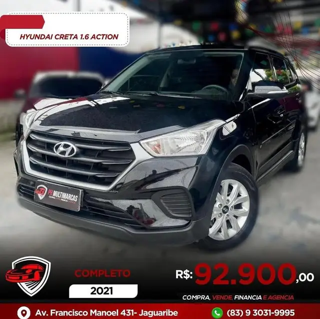 Carro Hyundai Creta 2021 Action 1.6 (Aut) (Flex)