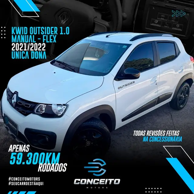 Carro Renault Kwid 2022 Outsider 1.0 12v SCe (Flex)