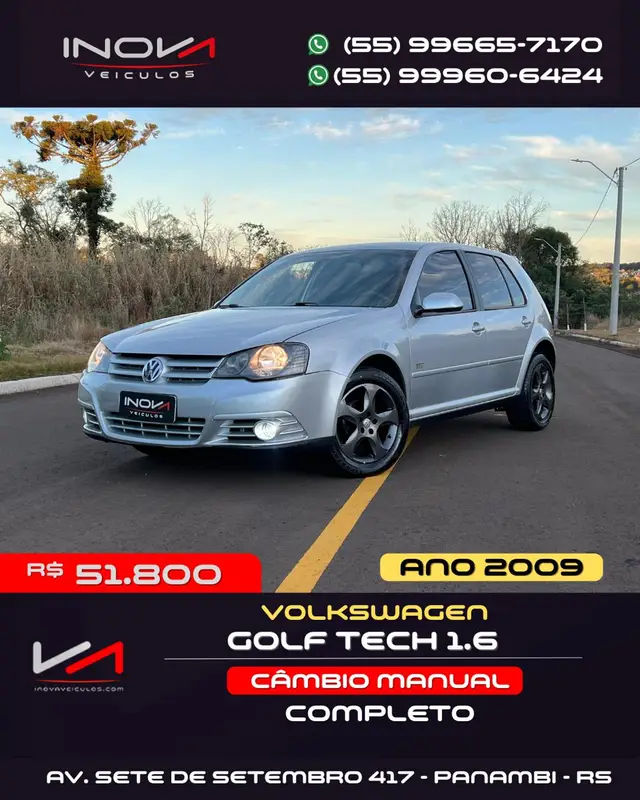 Carro Volkswagen Golf 2009 Tech 1.6 (Flex)