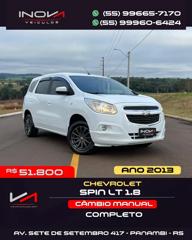 Carro Chevrolet Spin 2013 LT 5S 1.8 (Flex)