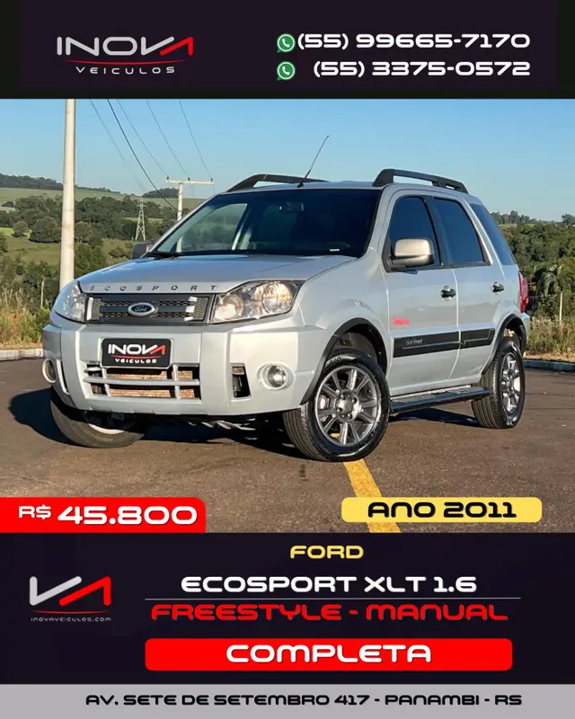 Carro Ford EcoSport 2011 Ecosport XLT Freestyle 1.6 (Flex)