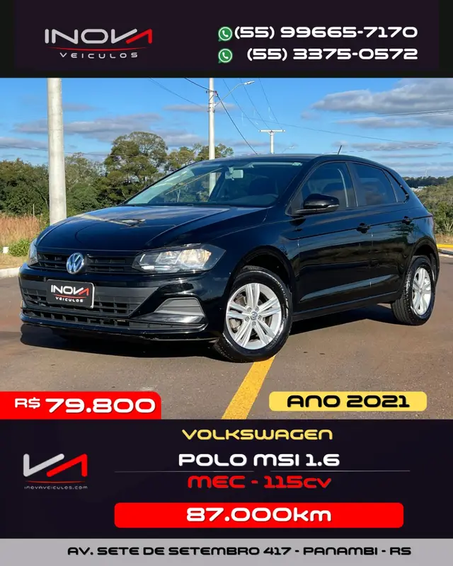 Carro Volkswagen Polo 2021 1.6 MSI (Flex)