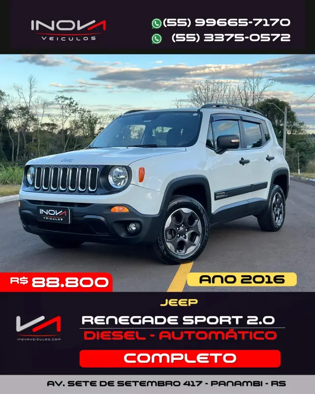 Carro Jeep Renegade 2016 Sport 2.0 TDI 4x4 (Aut)