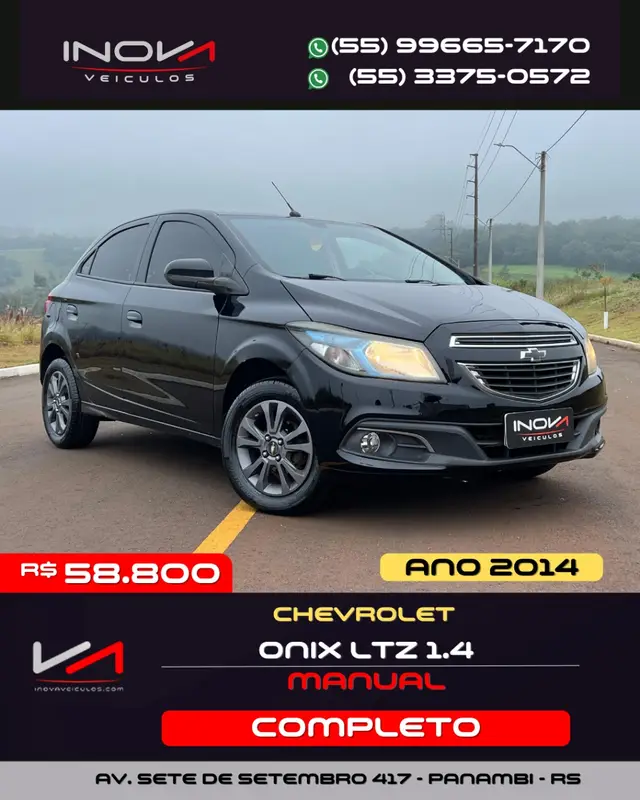 Carro Chevrolet Onix 2014 HATCH LTZ 1.4 8V FlexPower 5p Mec.