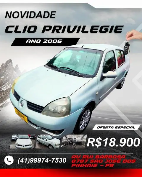 Carro Renault Clio Sedan 2006 Privilége 1.6 16V (flex)