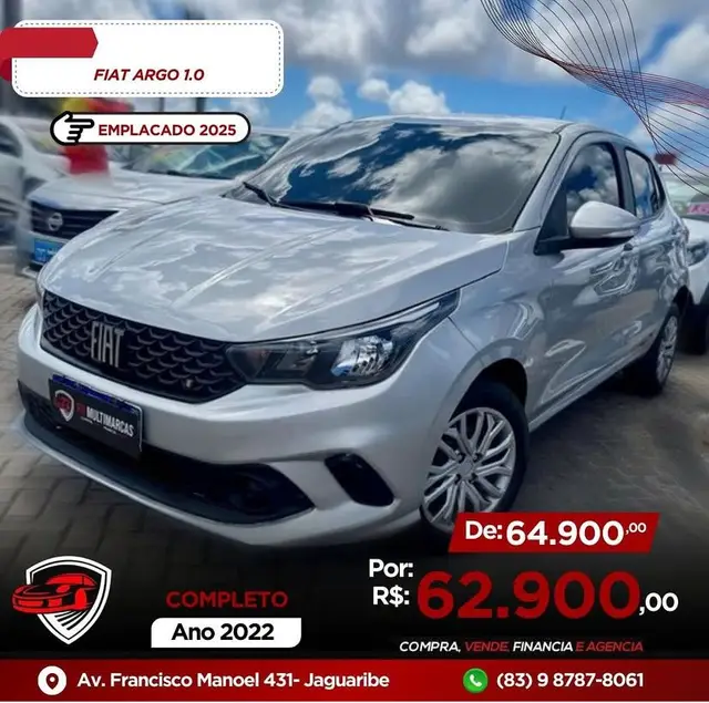 Carro Fiat Argo 2022 1.0