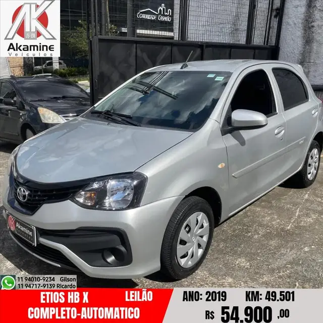Carro Toyota Etios 2019 X 1.3 (Aut) (Flex)