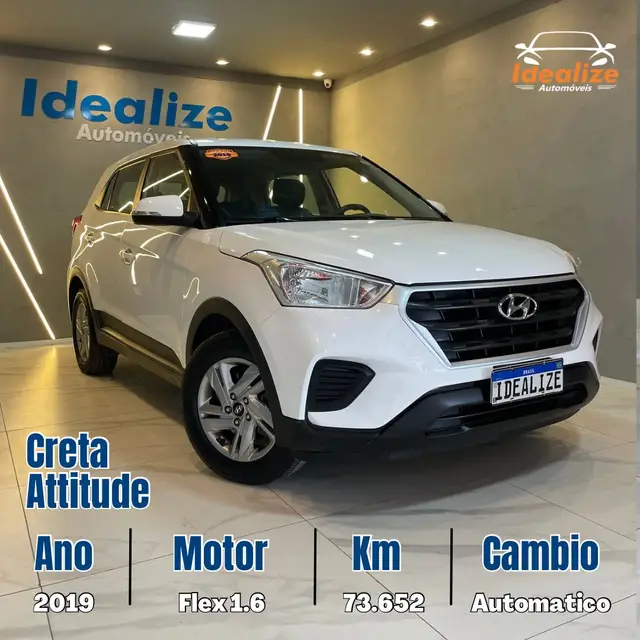 Carro Hyundai Creta 2019 Attitude 1.6 (Aut) (Flex) (PCD)