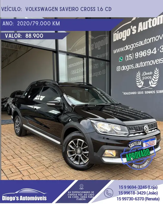 Carro Volkswagen Saveiro 2020 Cross 1.6 16v MSI CD (Flex)