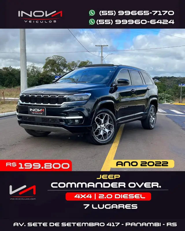 Carro Jeep Commander 2022 Overland TD380 Diesel 4x4 (Aut)