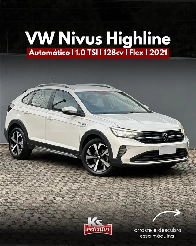 Carro Volkswagen Nivus 2021 Highline 1.0 Turbo (Aut.)