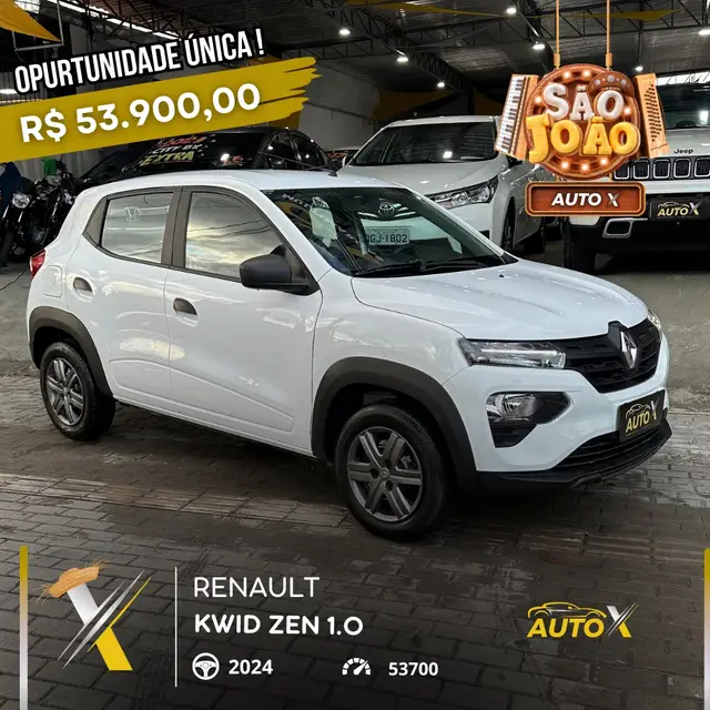 Carro Renault Kwid 2024 Zen 1.0 12v SCe (Flex)