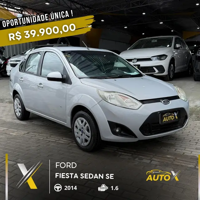 Carro Ford Fiesta Sedan 2014 SE 1.6 Rocam (Flex)