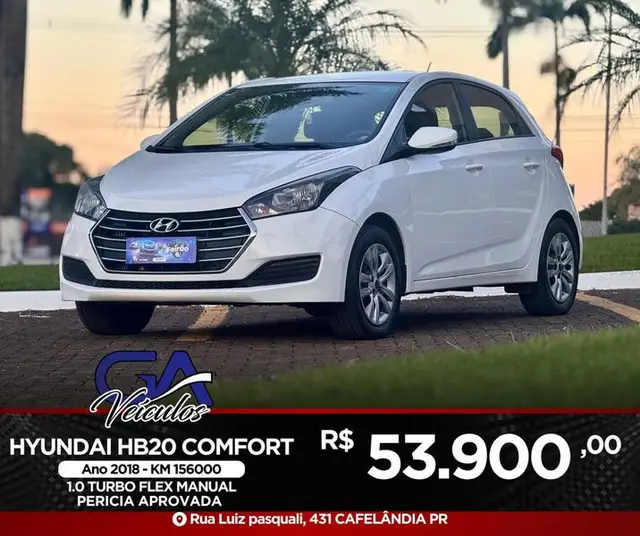 Carro Hyundai HB20 2018 1.0 Comfort (Flex)