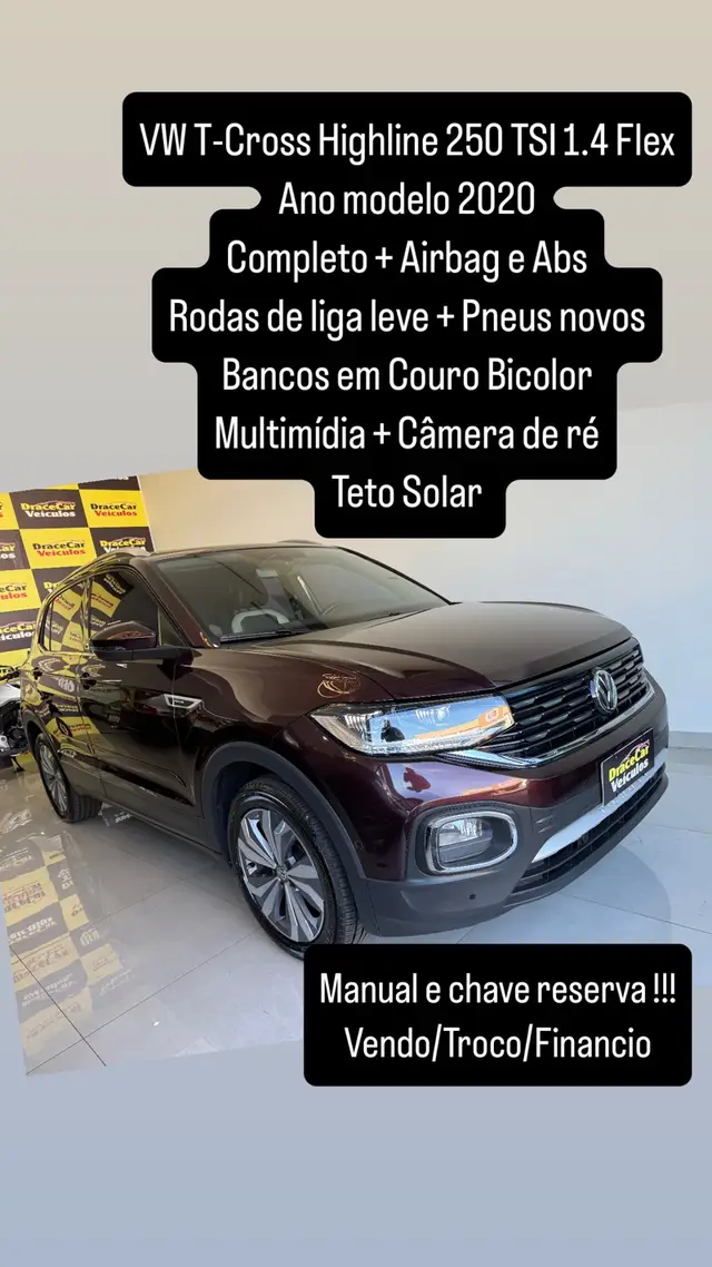 Carro Volkswagen T-Cross 2020 1.4 TSI Highline (Aut) (Flex)