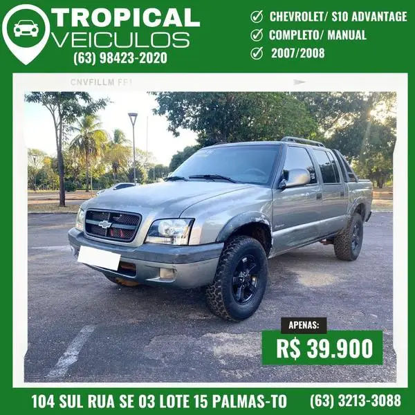 Carro Chevrolet S10 Cabine Dupla 2008 S10 Advantage 4x2 2.4 (Flex) (Cab Dupla)