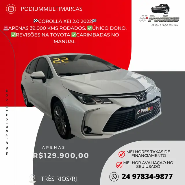 Carro Toyota Corolla 2022 XEi 2.0 Flex 16V Aut.