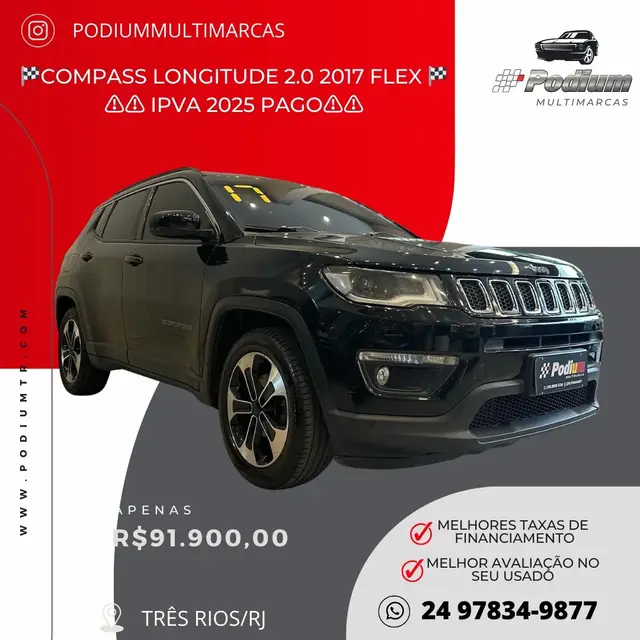 Carro Jeep Compass 2017 2.0 Longitude 4x2 (Aut) (Flex)