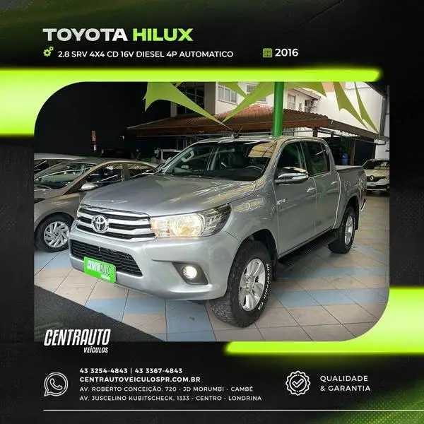 Carro Toyota Hilux Cabine Dupla 2016 Hilux 2.8 16v TDI SRV CD 4x4 (Aut)