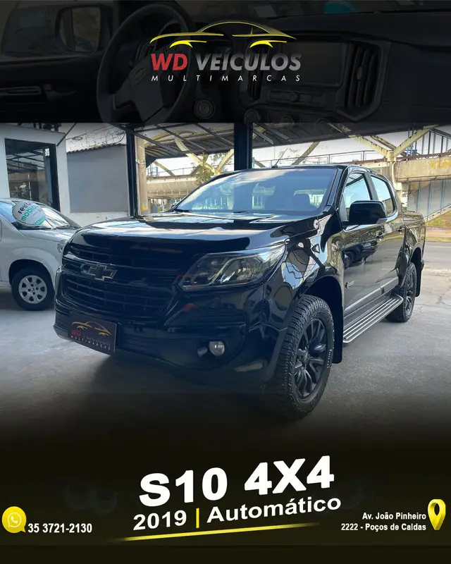 Carro Chevrolet S10 Cabine Dupla 2019 S10 2.8 CTDI Midnight 4WD (Aut) (Cabine Dupla)