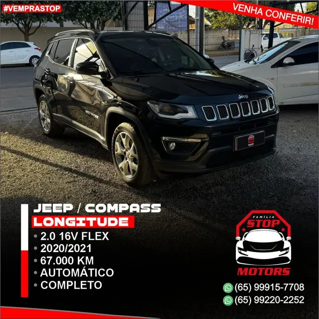 Carro Jeep Compass 2021 2.0 Longitude 4x2 (Aut) (Flex)