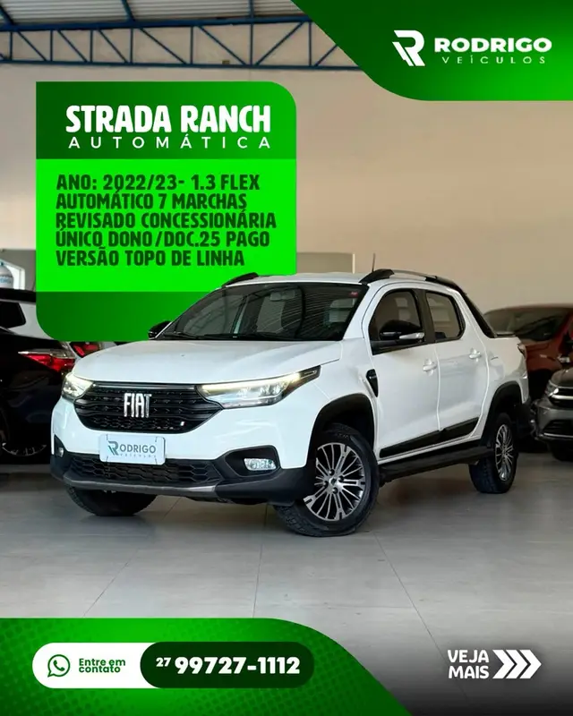 Carro Fiat Strada 2023 Ranch 1.3 Flex 8V CD Aut.