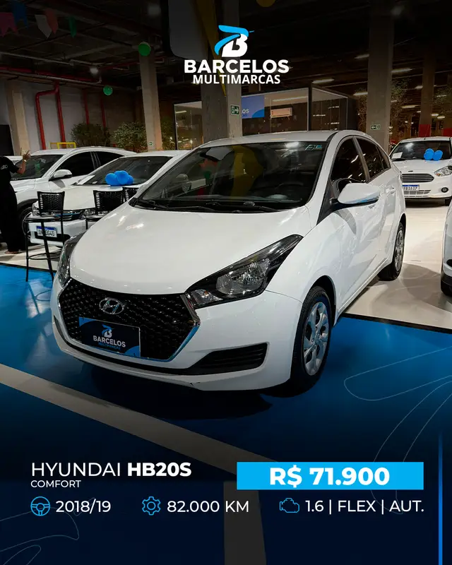Carro Hyundai HB20S 2019 1.6 Comfort Plus (Aut) (Flex)