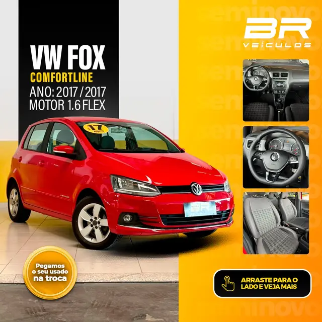 Carro Volkswagen Fox 2017 1.6 MSI Comfortline (Flex)