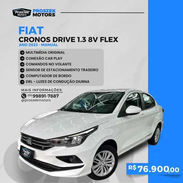 Carro Fiat Cronos 2023 Drive 1.3 (Flex) MT