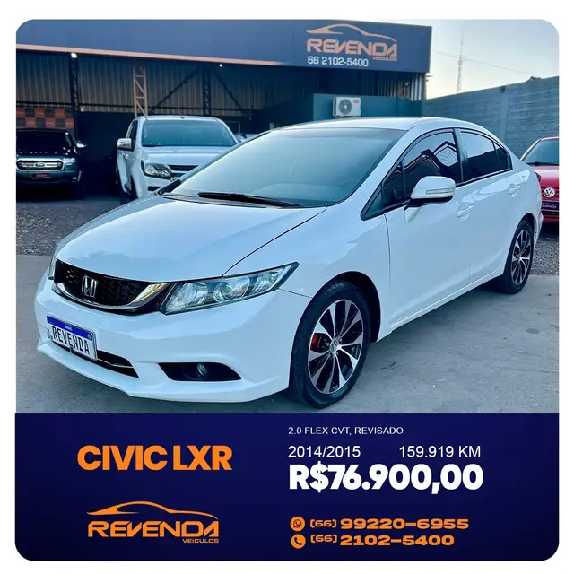 Carro Honda Civic 2015 LXR 2.0 i-VTEC (Aut) (Flex)