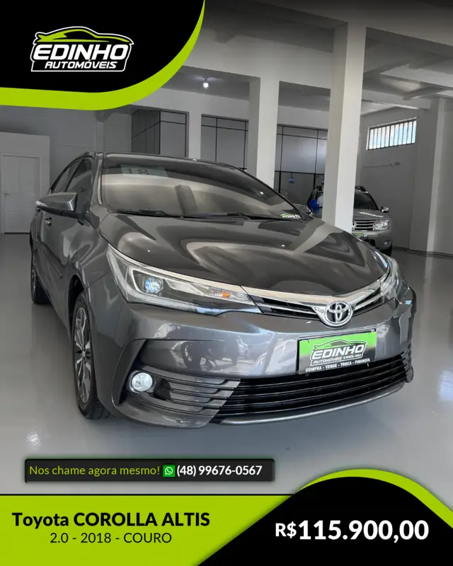 Carro Toyota Corolla 2018 2.0 Altis Multi-Drive S (Flex)